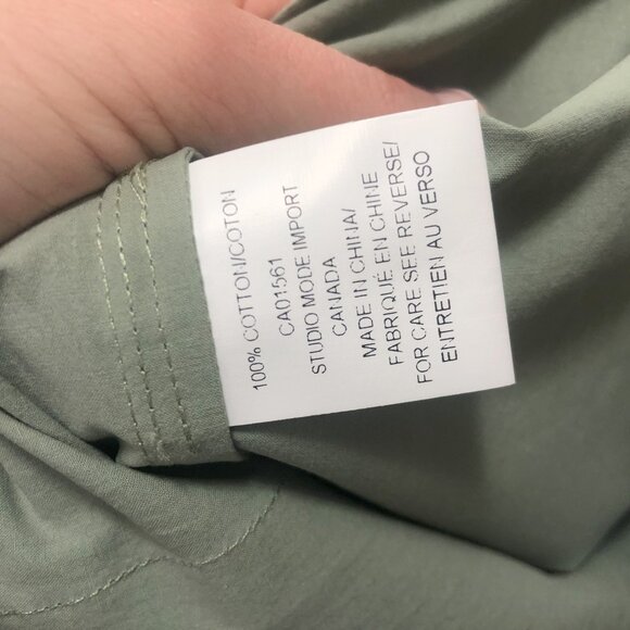 100% Cotton Robert Kitchen Canada Light Green Short Sleeved Jacket Medium - Picture 4 of 4